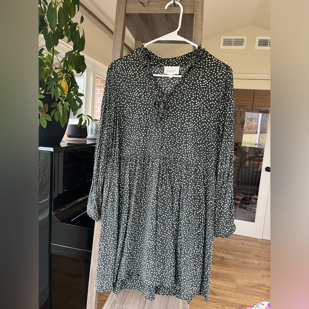 Floral Green Dress